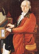 Johann Wolfgang von Goethe court composer in st petersburg and vienna playing the clavichord oil painting on canvas